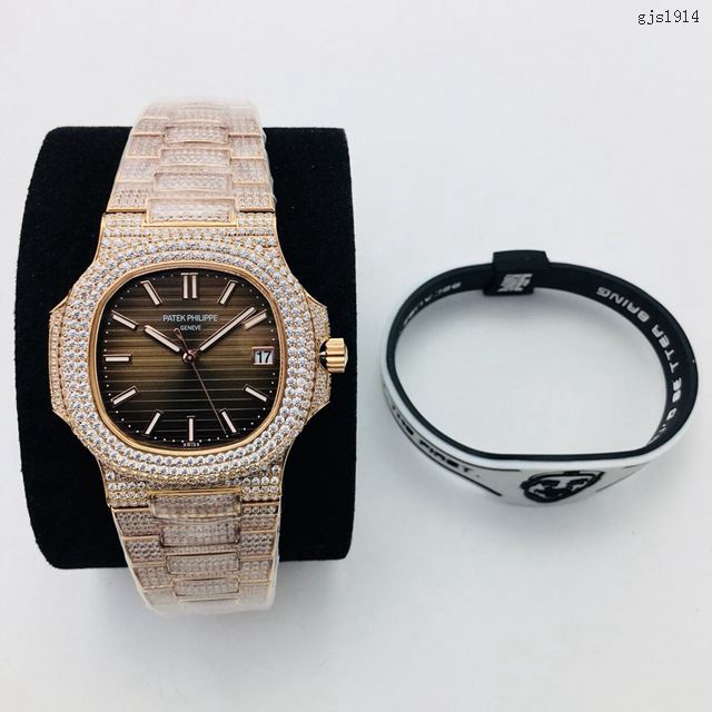 百達翡麗高端複刻男士腕表 PATEK PHILIPPE施華洛世奇美鑽男士腕表  gjs1914