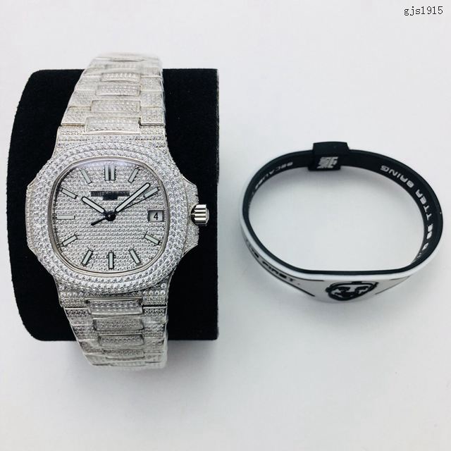 百達翡麗高端複刻男士腕表 PATEK PHILIPPE施華洛世奇美鑽男士腕表  gjs1915