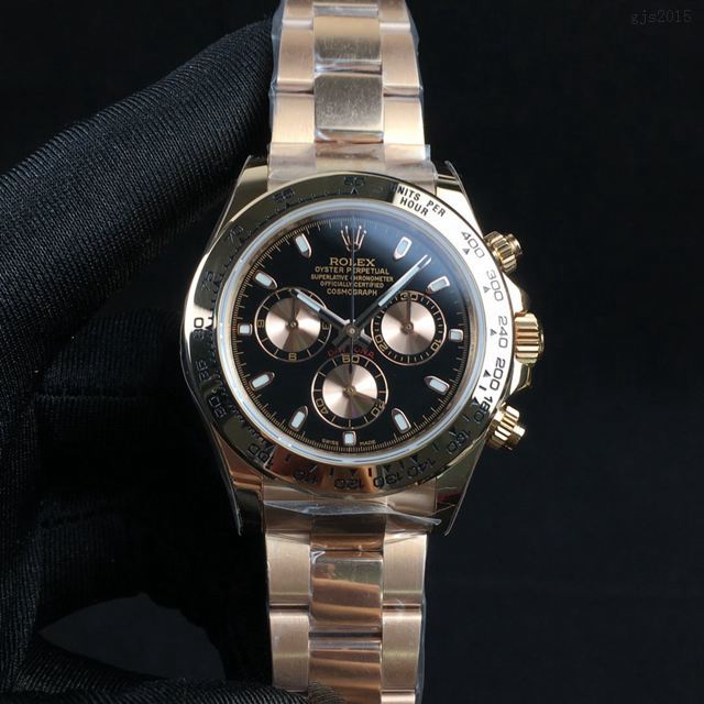 勞力士複刻手錶 Rolex超薄迪通拿新品 灰白金迪 玫瑰金迪 黃金迪 熊貓迪經典男士腕表  gjs2015