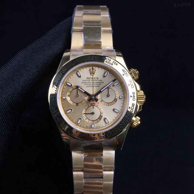 勞力士複刻手錶 Rolex超薄迪通拿新品 灰白金迪 玫瑰金迪 黃金迪 熊貓迪經典男士腕表  gjs2018