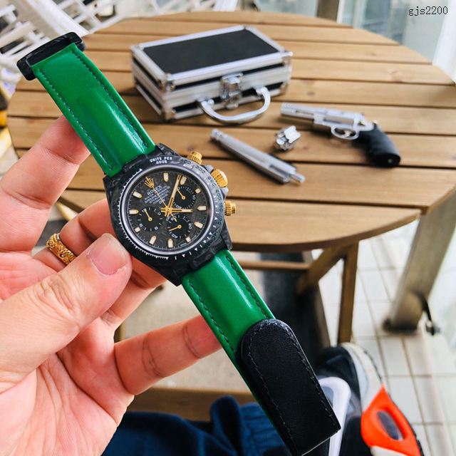 勞力士男生手錶 RolexDaytona翡翠夜光全碳纖維宇宙計時迪通拿  gjs2200