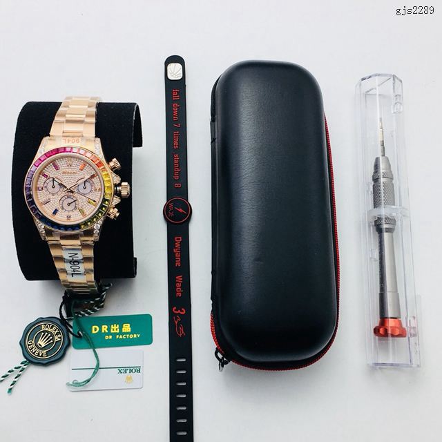 勞力士男士手錶 Rolex宇宙計型彩虹迪通拿腕表 密鑲鑽石字面  gjs2289