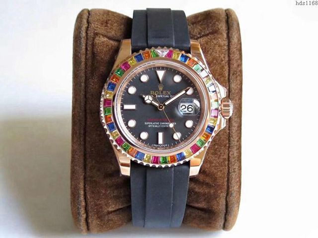勞力士手錶 金遊艇Rolex yacht Master 116695SATS “糖豆”V8版 Rolex高端男表  hds1168