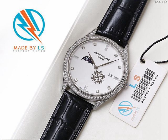 PATEK PHILIPPE手錶 2019最新款情侶對表 百達翡麗月相系列 百達翡麗高端情侶腕表  hds1419