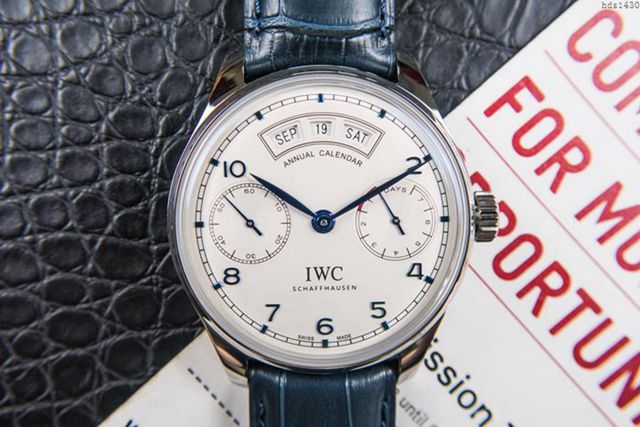 IWC手錶 V2升級版 萬國lW52850 葡萄牙萬年曆腕表系列 萬國表高端機械男表  hds1430