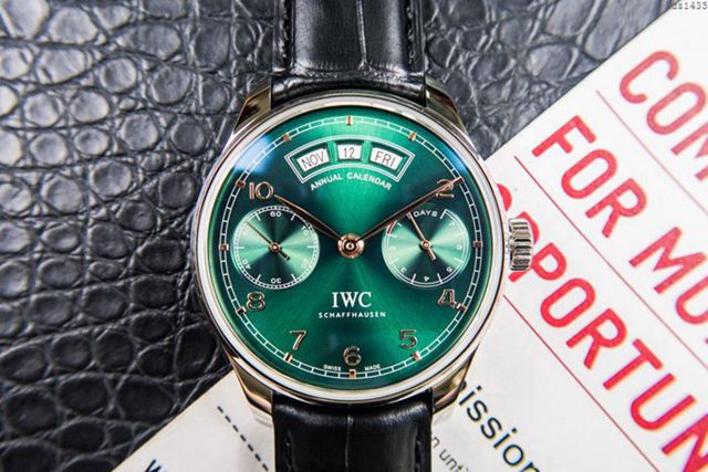 IWC手錶 V2升級版 萬國lW52850 葡萄牙萬年曆腕表系列 萬國表高端機械男表  hds1435