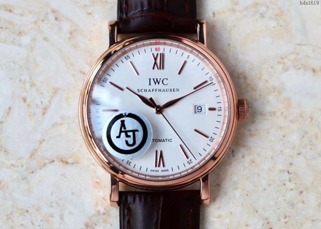 IWC手錶 萬國波濤菲諾商務簡約腕表 萬國經典款機械男表 萬國高端男士腕表  hds1619