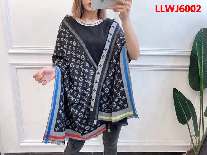 路易威登LV雙面大牌元素提花羊絨圍巾 LLWJ6002