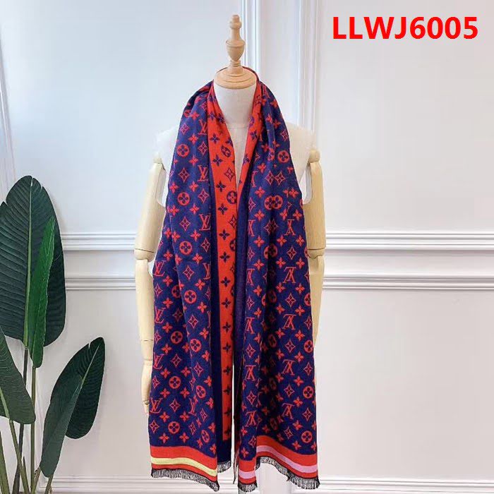 路易威登LV雙面大牌元素提花羊絨圍巾 LLWJ6005