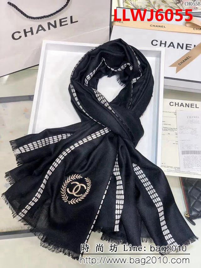 CHANEL香奈兒 2018年最新款羊絨長巾 CH055 LLWJ6055