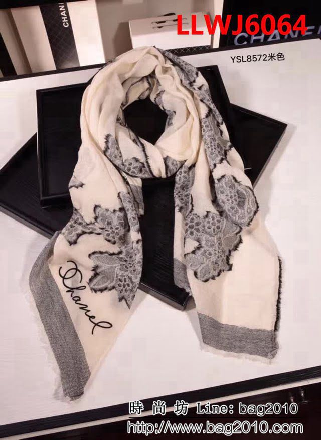 CHANEL香奈兒 2018秋冬最新款高端羊絨圍巾 YSL857 LLWJ6064