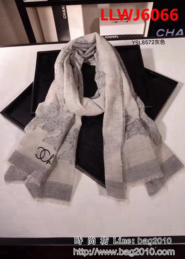 CHANEL香奈兒 2018秋冬最新款高端羊絨圍巾 YSL857 LLWJ6066
