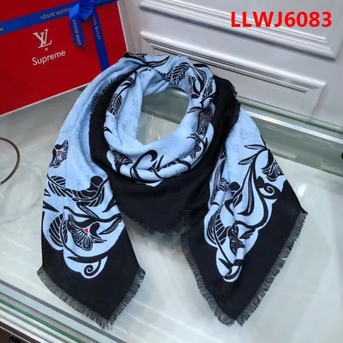 路易威登LV專櫃最新款SUMMER TRUNK羊絨大方巾 LLWJ6083