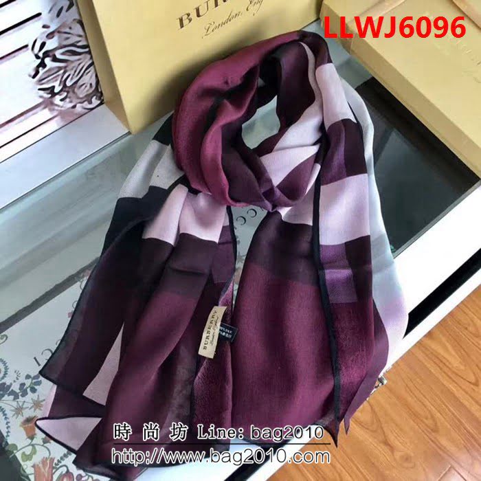 BURBERRY巴寶莉原單 獨家正品 皇室御用真絲圍巾  LLWJ6096