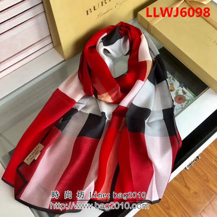 BURBERRY巴寶莉原單 獨家正品 皇室御用真絲圍巾  LLWJ6098