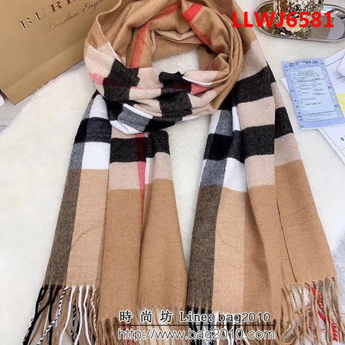 BURBERRY巴寶莉 2018最新 經典格子水貂絨圍巾 雙面兩用 LLWJ6581