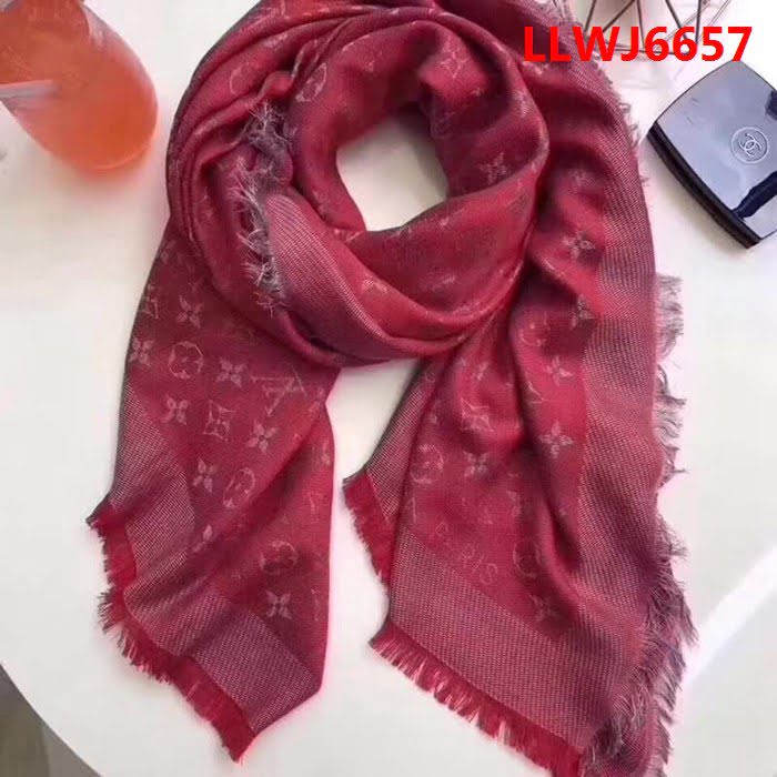 路易威登LV彩虹LV限量款 高原開司米爾羊毛真絲圍巾 LLWJ6657