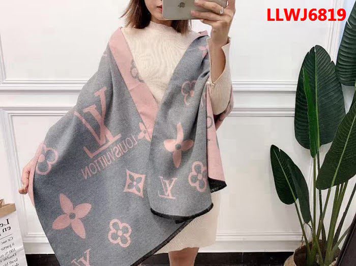 路易威登LV冬季新款雙面雙色圍巾 可做披肩 LLWJ6819
