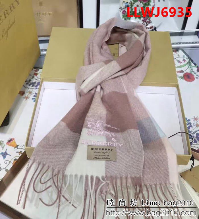 BURBERRY巴寶莉 2018官網最新款 情侶款 格紋羊絨圍巾 LLWJ6935