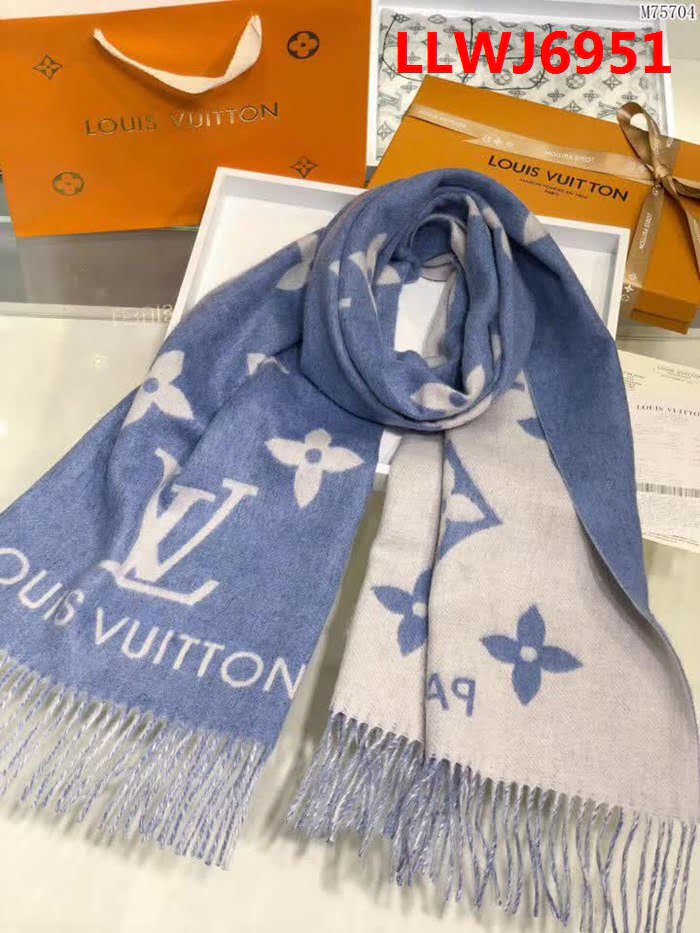 路易威登LV頂級原單 Louis VuittonREYKJAVIK羊絨圍巾/披肩 LLWJ6951