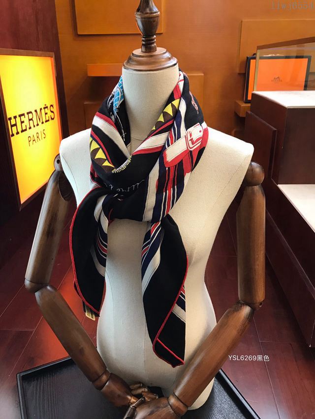 HERMES圍巾 最新款同步專櫃 愛馬仕真絲羊絨大方巾 經典百搭  llwj6554