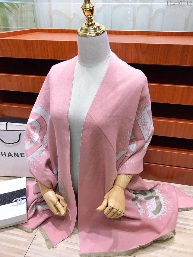 CHANEL圍巾 2019年新品素雅山茶花 香奈兒羊絨混紡長圍巾 CHANEL女圍巾  llwj6612