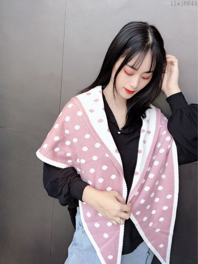 CHANEL圍巾 香奈兒爆款小香圓點菱形巾 CHANEL針織雙面雙色菱形圍巾 披肩  llwj6644