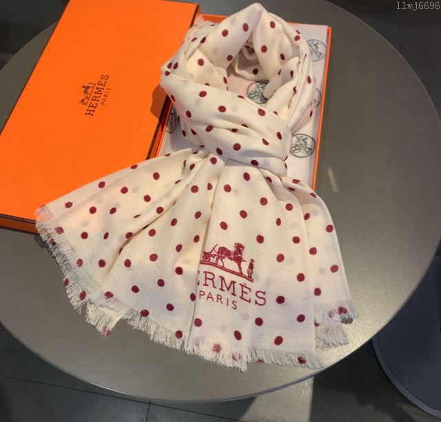 HERMES圍巾 熱賣新品 經典波點圖案 愛馬仕   llwj6696