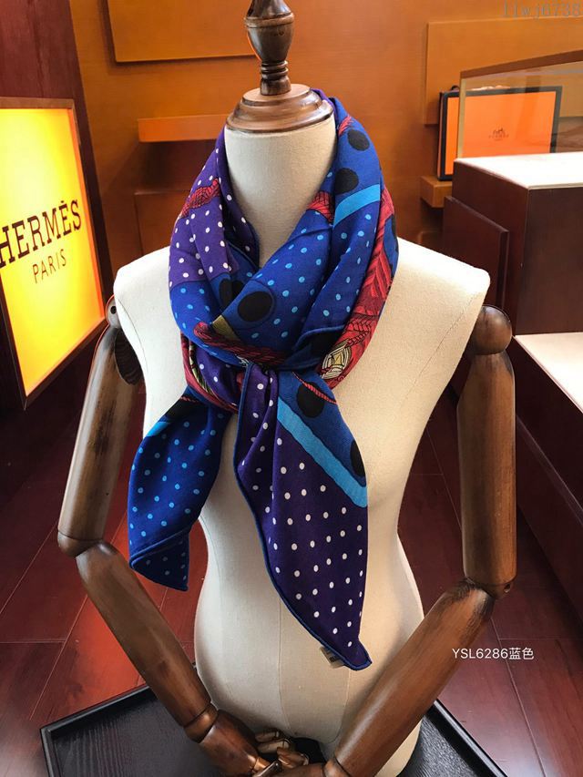HERMES圍巾 最新款同步專櫃 愛馬仕真絲羊絨大方巾 經典百搭  llwj6738