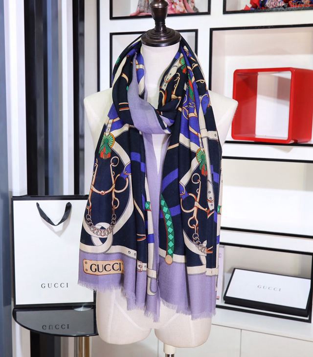 GUCCI圍巾 古馳2020秋冬最新款 無敵名媛風格 多功能圍巾 古馳女羊絨長巾  llwj6773