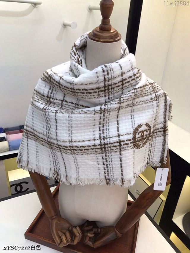 CHANEL圍巾 專櫃VIP限量版 香奈兒頂級進口客供羊毛圍巾 CHANEL羊毛圍巾女披肩  llwj6884