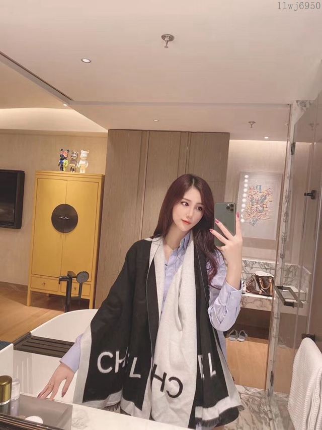 CHANEL圍巾 香奈兒加厚款羊絨圍巾 CHANEL秋冬款女加厚大披肩  llwj6950