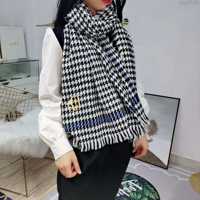 Dior圍巾 迪奧明星同款千鳥格圍巾 Dior經典款女圍巾  llwj7195