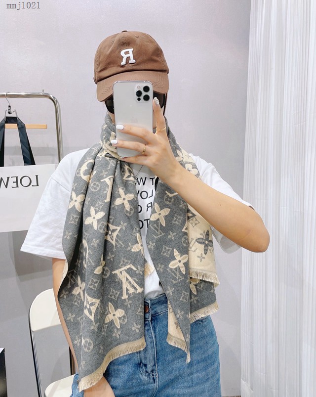 Louis Vuitton圍巾披肩 路易威登2021新款女士圍巾 LV秋冬羊絨混紡圍巾  mmj1021