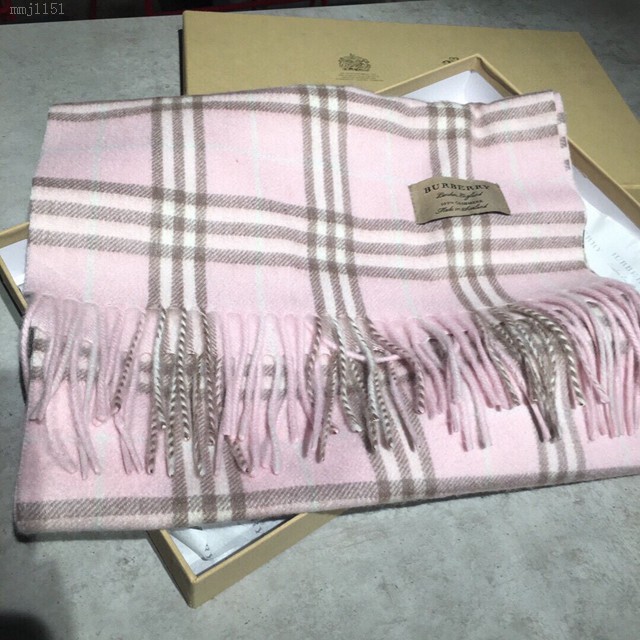 Burberry深度水波紋經典羊絨格子圍巾 巴寶莉2021新款圍巾  mmj1151