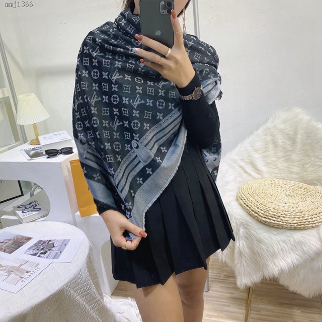 Louis Vuitton圍巾 路易威登真絲羊毛女士圍巾 LV2021最新限量幻彩披肩  mmj1366