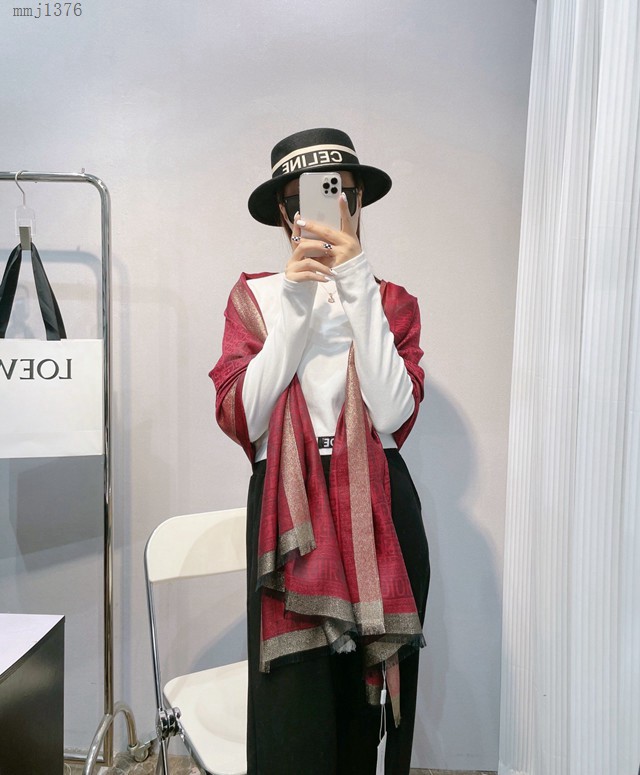 Dior秋冬2021新款披肩圍巾 迪奧時尚款羊絨混紡圍巾披肩  mmj1376