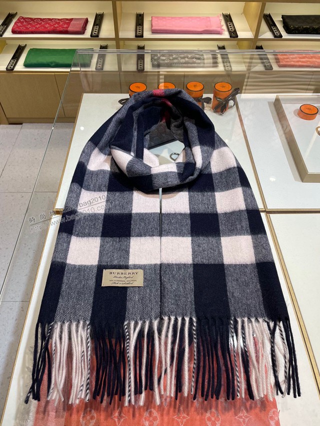 Burberry經典格紋羊絨圍巾 巴寶莉2021新款情侶款圍巾  mmj1459