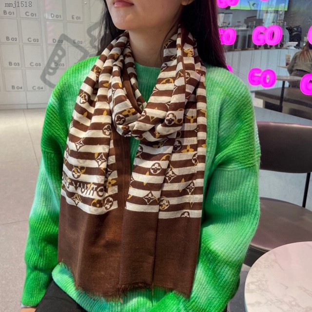 Louis Vuitton高端品質圍巾 路易威登Bestiary羊絨長巾 LV原單新款羊絨女士圍巾  mmj1518