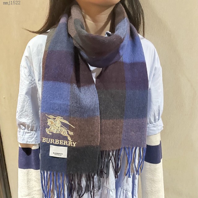 Burberry男女款大格羊絨圍巾 巴寶莉2021新款羊絨圍巾  mmj1522