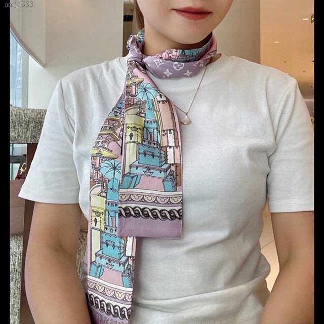 Louis Vuitton圍巾絲巾 路易威登專櫃最新款發帶小領巾 LV雙層真絲飄帶  mmj1533