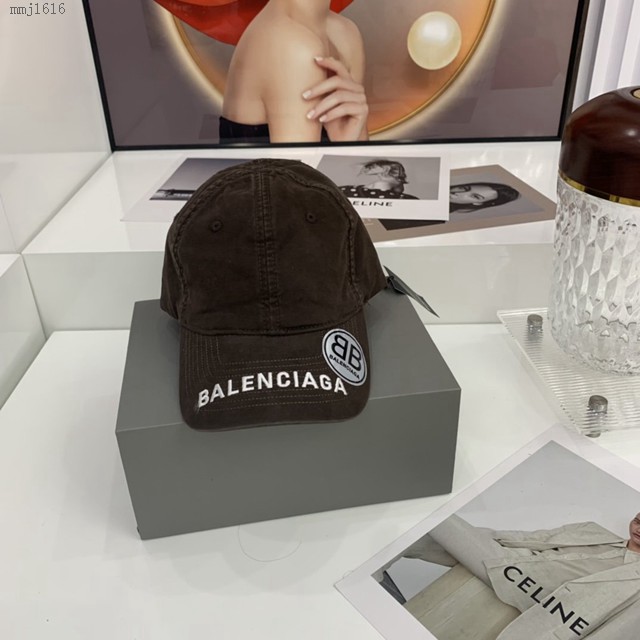 巴黎世家經典字母款男女款帆布鴨舌帽 balenciaga頂級版本棒球帽  mmj1616