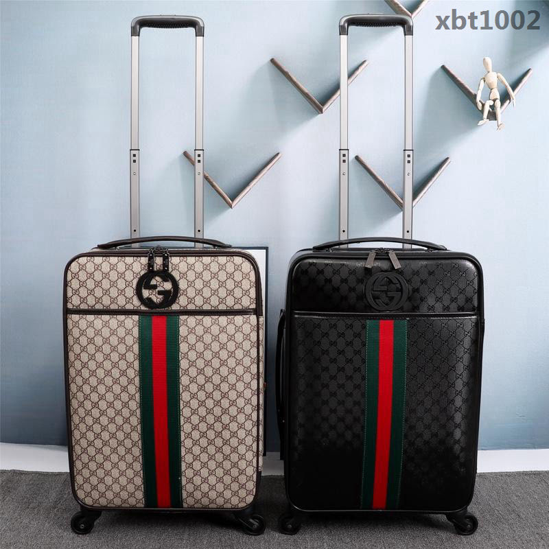 GUCCI古馳 專櫃限量版 超耐磨損萬向輪 加厚全鋁合金 時尚個性拉杆箱 20寸旅行箱 可登機  xbt1002