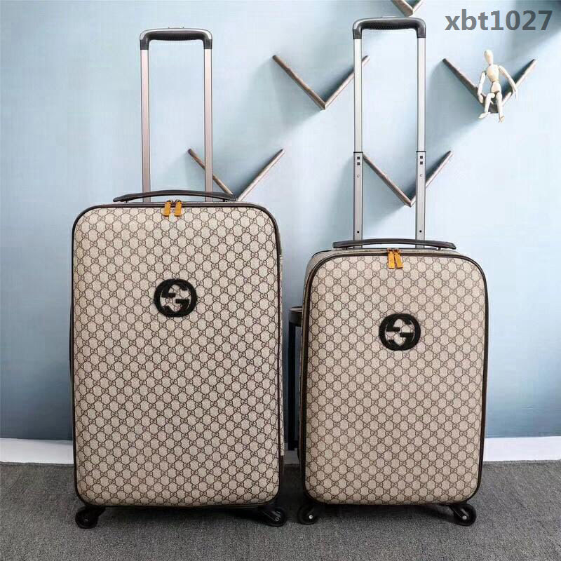 GUCCI古馳 專櫃限量版 超耐磨損萬向輪 加厚全鋁合金 時尚個性拉杆箱 20寸旅行箱 可登機  xbt1027