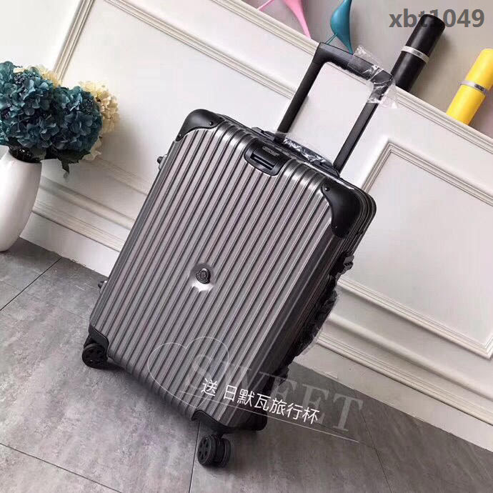 RIMOWA日默瓦 經典時尚 蒙口Moncler與Rimowa 攜手合作 Topas Stealth 系列 拉杆箱/拉箱 PC+鋁鎂合金 8019A款  xbt1049