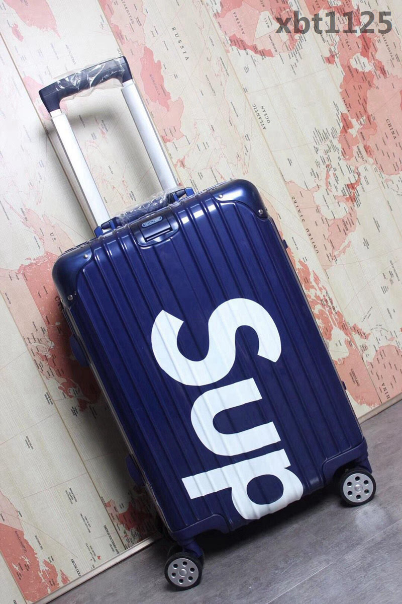 潮牌Suprmem聯名rimowa日默瓦 專櫃雙排萬向靜音飛機輪 航空7系鋁合金 拉箱/拉杆箱  xbt1125