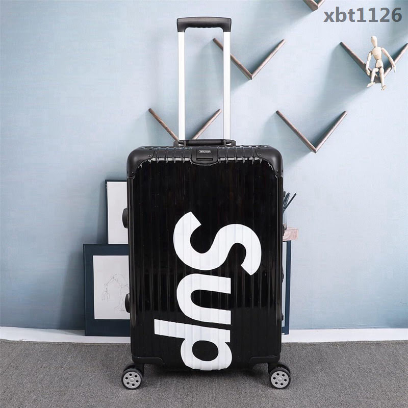 潮牌Suprmem聯名rimowa日默瓦 專櫃雙排萬向靜音飛機輪 航空7系鋁合金 拉箱/拉杆箱  xbt1126
