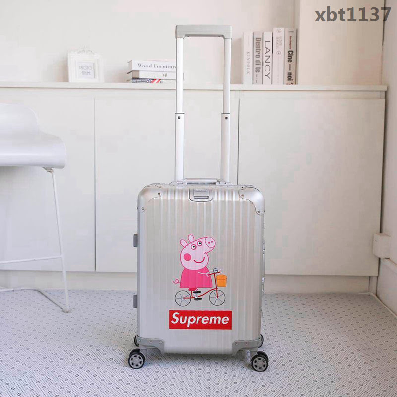 潮牌Suprmem 拉箱/拉杆箱 鋁合金經典款 性價比高 耐用性強 萬向輪 20寸登機箱  xbt1137