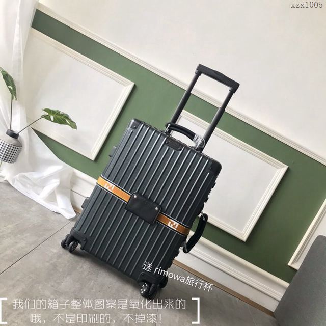 Rimowa拉杆箱 66627 Fendi x rimowa 全鋁鎂合金 日默瓦拉箱 馮彥霖同款旅行箱xzx1005