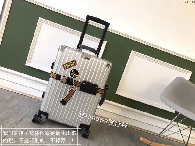 Rimowa拉杆箱 66627 Fendi x rimowa 全鋁鎂合金 日默瓦拉箱 馮彥霖同款旅行箱xzx1008